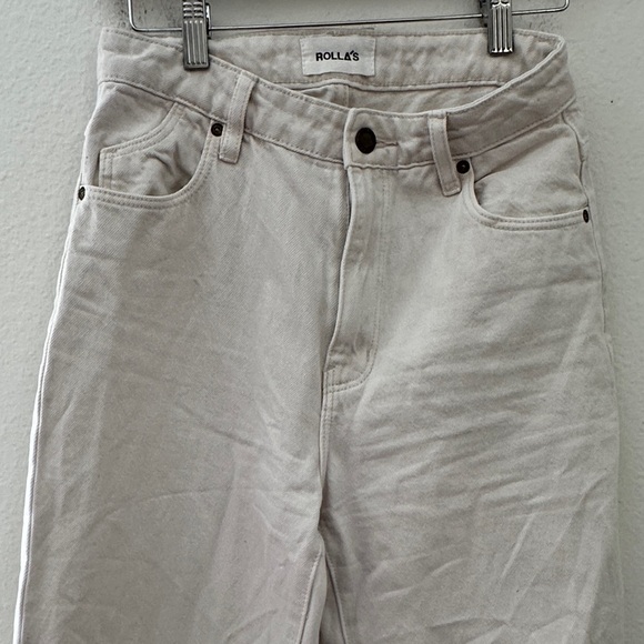Rolla’s Cream Flare Jeans - Picture 4 of 6